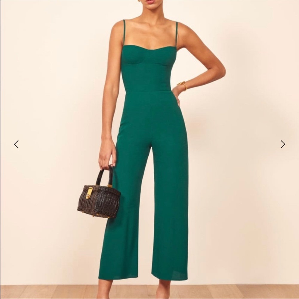 Reformation Green Jumpsuit